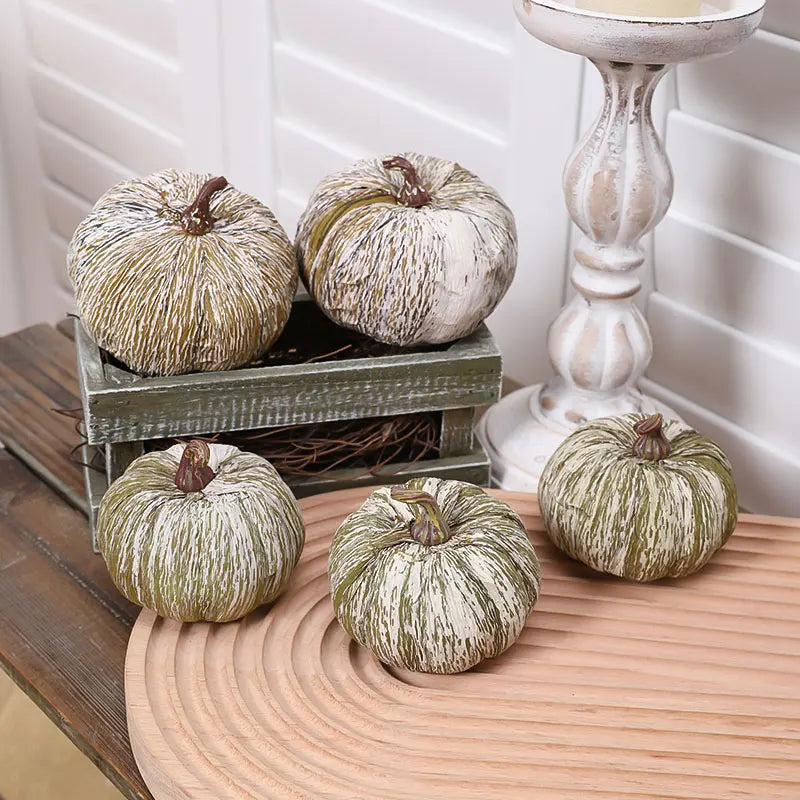 5 pc Set of Indoor Pumpkins
