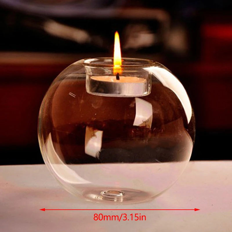 Round Glass Candle Holder