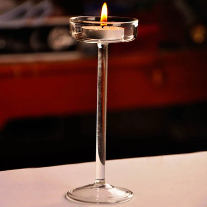 European High Glass Candle Holder