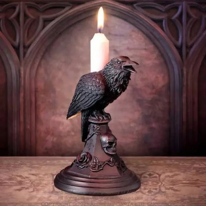 Gothic Bird Candle Holder