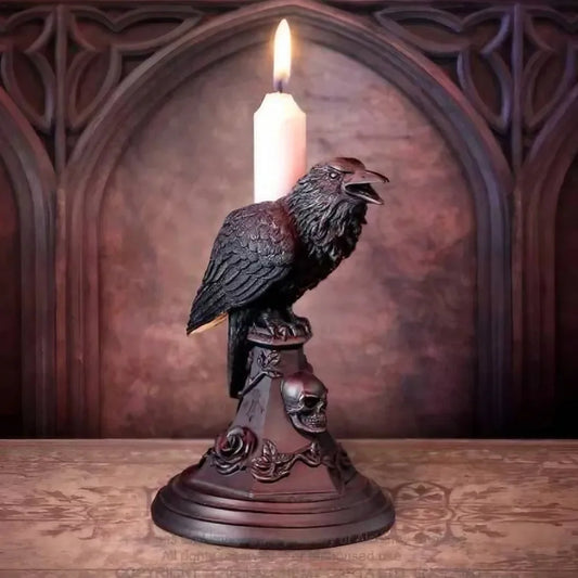 Gothic Bird Candle Holder