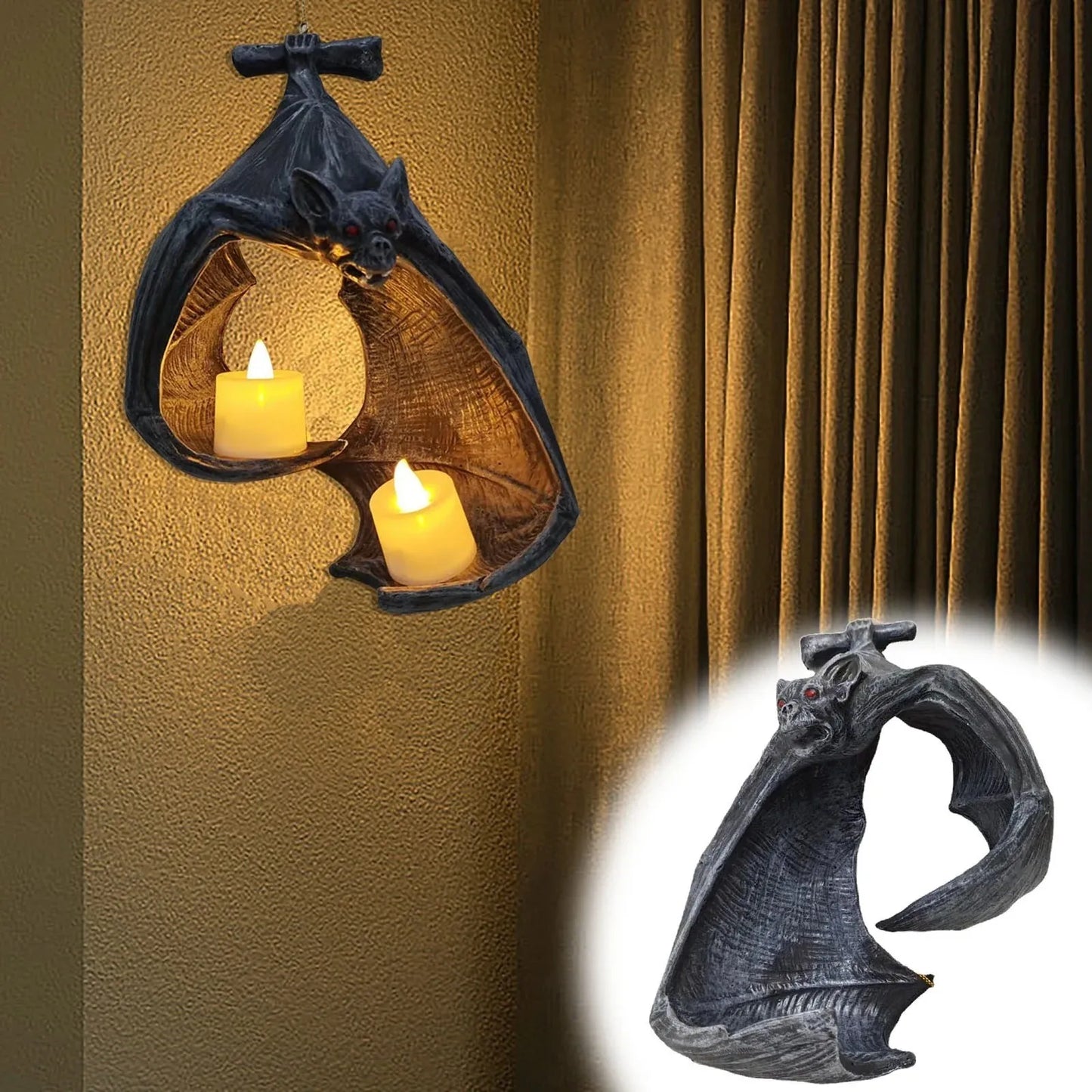Halloween Bat Candle Holder