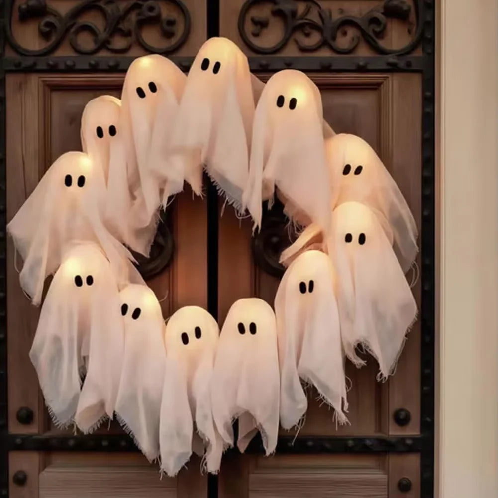 Light Up Ghost Wreath