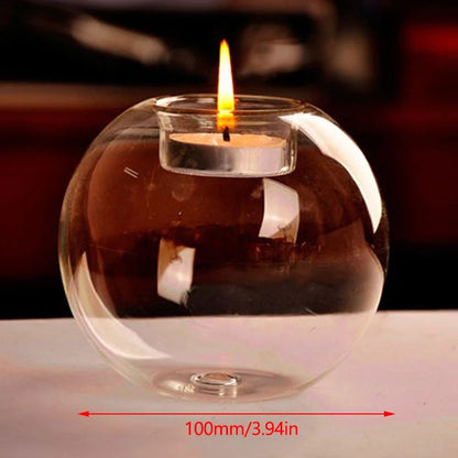 Round Glass Candle Holder