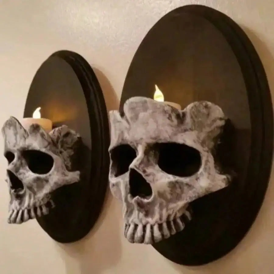 Skull Wall Candle Holder
