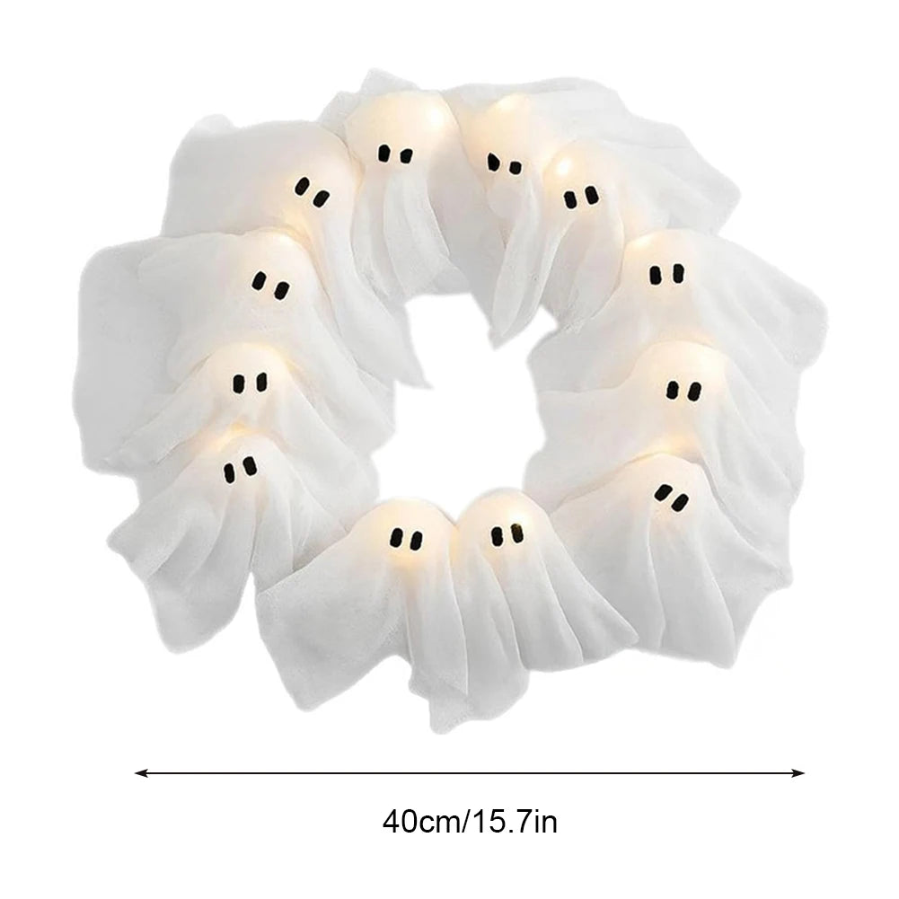 Light Up Ghost Wreath