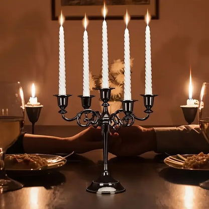 5 Arm Black Candelabra