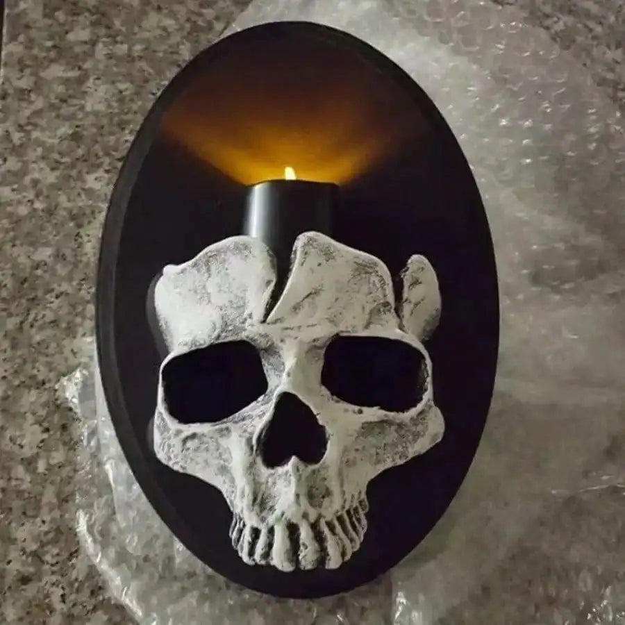 Skull Wall Candle Holder