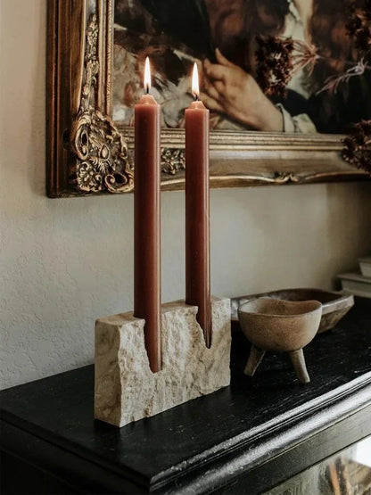 Natural Handmade Marble Candle Holder