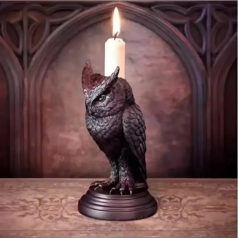Gothic Bird Candle Holder