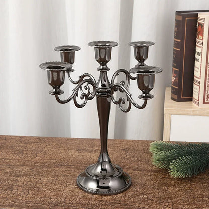 5 Arm Black Candelabra