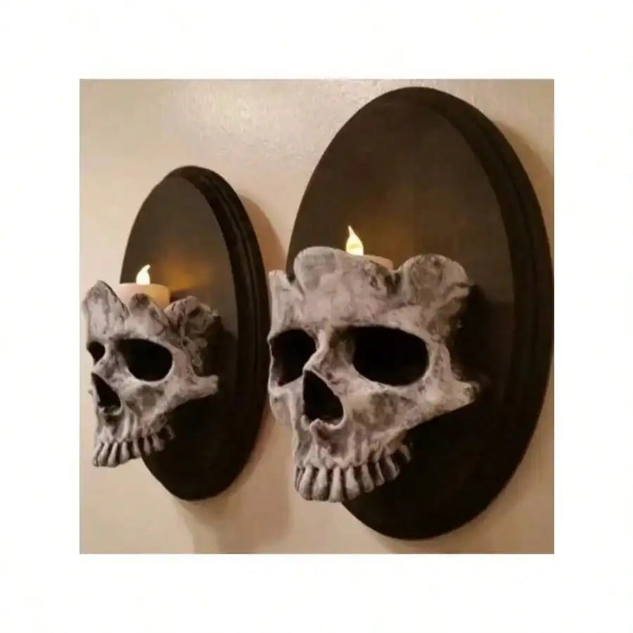 Skull Wall Candle Holder