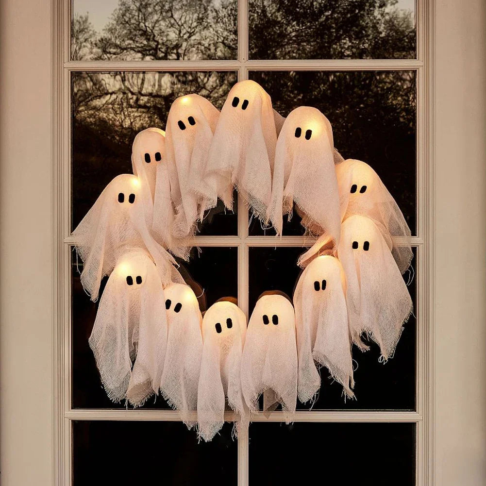 Light Up Ghost Wreath