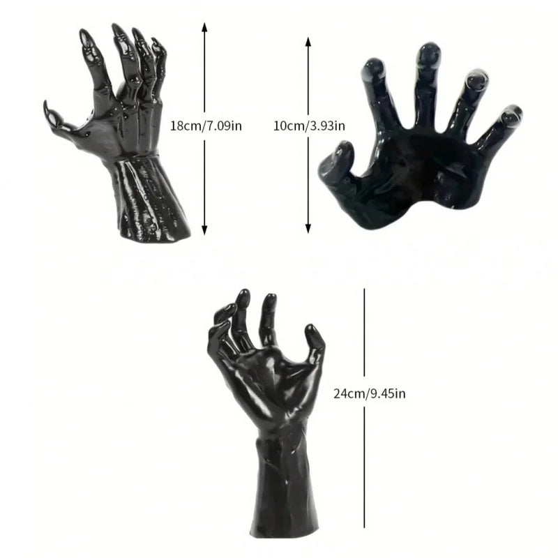 Wall mounted hands with candles