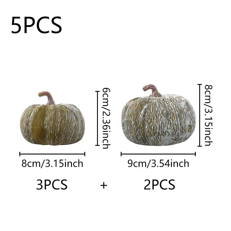 5 pc Set of Indoor Pumpkins
