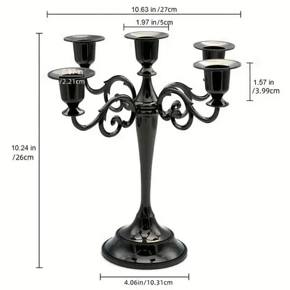 5 Arm Black Candelabra