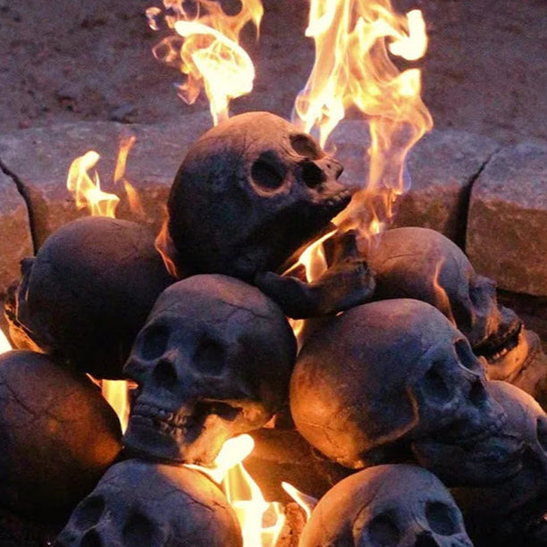 Ceramic Fire Pit Skull
