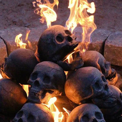 Ceramic Fire Pit Skull